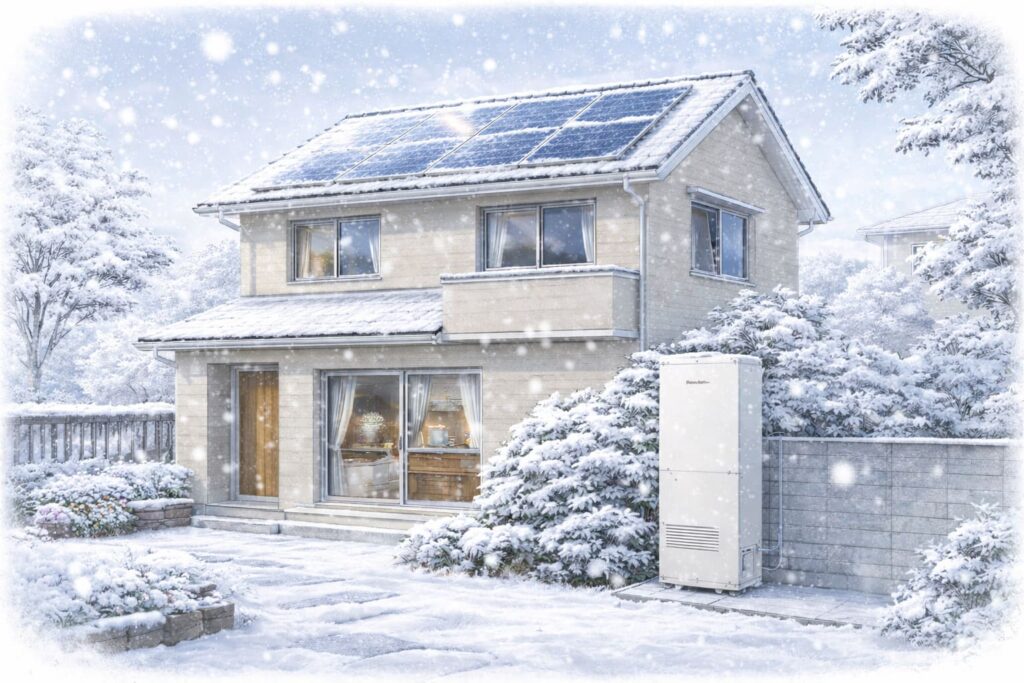 冬季の太陽光発電・蓄電池・エコキュートはどうなる？